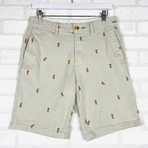 Old Navy‎ Mens Ultimate Slim Built-in Flex Pineapple Print Shorts, Size 30